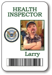Health Inspector Larry The Cable Guy (Jr) BADGE HALLOWEEN COSTUME